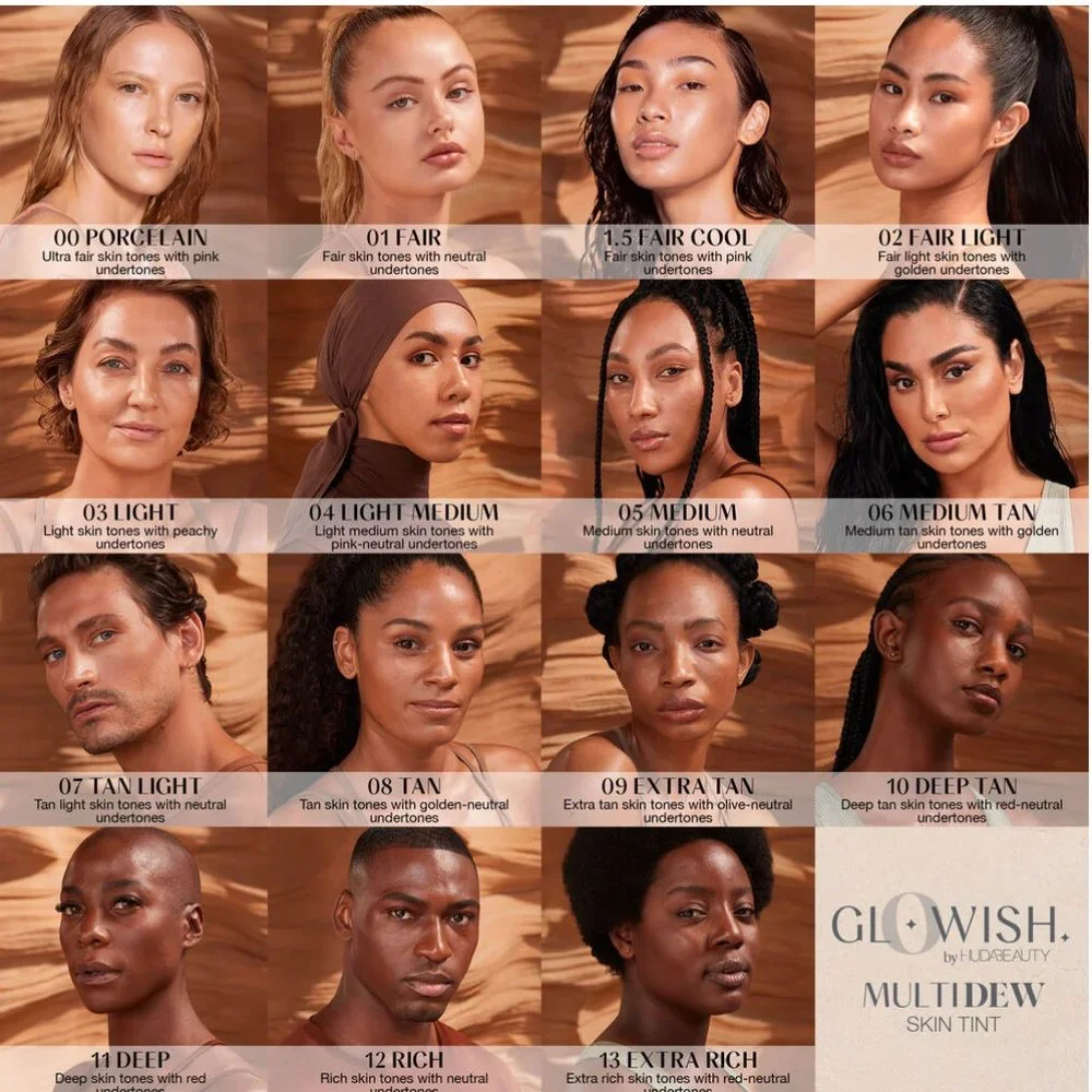 Huda Beauty GloWish Multidew Vegan Skin Tint Foundation 08 Tan